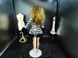 16 inch black white coat bk